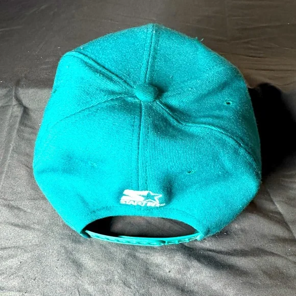 Rare Vintage 90s Miami Dolphins Starter Arch 100% Wool Snapback Hat - Picture 11 of 12